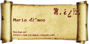 Maria Ámos névjegykártya